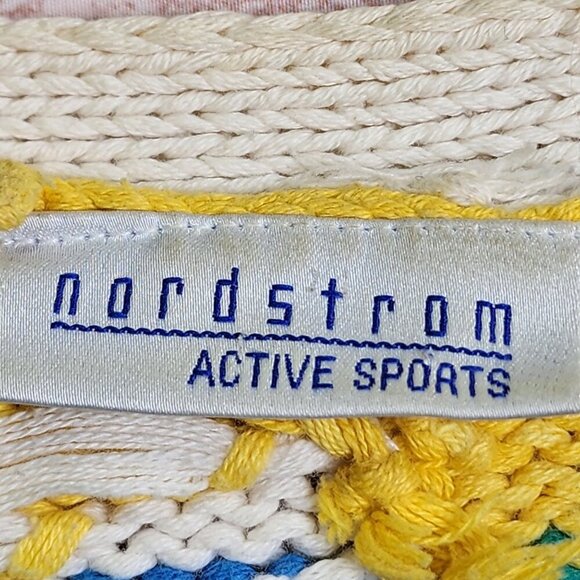 Vintage Nordstrom Active Sports Floral Knit Cardigan Sweater Women's Large - Picture 7 of 11